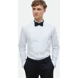 Chemise de smoking unie à double manchette et col cassé