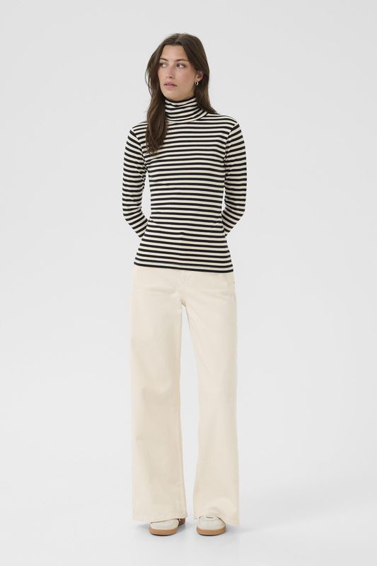 T-shirt met lange mouwen EfinasPW Slim fit blue white