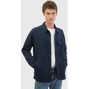 Pull uni à col polo