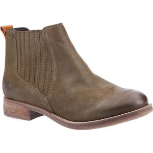 Hush Puppies Dames/Dames Edith Leren Chelsea Laarzen (Khaki) - Maat 36