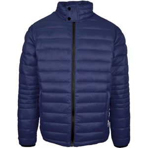 Plein Sport Plain Padded Navy Blue Jacket