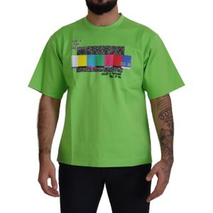 Dolce & Gabbana - DG TV Channel Print - T-shirt - Groen - Katoen