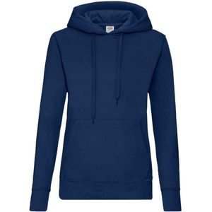Fruit of the Loom Klassieke Dames Fit Sweatshirt Met Capuchon (Marine)