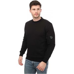 Heren C.P. Company Diagonal Raised Fleece Sweatshirt in zwart