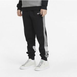 Boy's Puma Infant Essentials Colourblock Sweatpants In Black - Maat 7-8J / 122-128cm