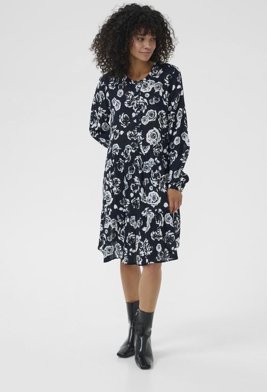 Jurk KAevity Jurk Regular fit black white