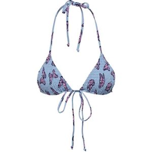 ONLY voorgevormde smock triangel bikinitop ONLSADIE lavendel