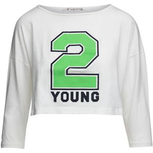 2-Young - Gewatteerde Top - Off-White