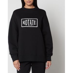 Dames Rotate Sunday Logo Crewneck Sweatshirt in Zwart