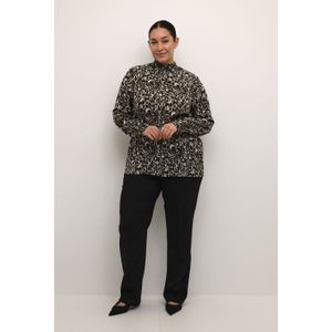 Blouse met lange mouwen Regular fit Black/ElefantS. GraphicFlower floral