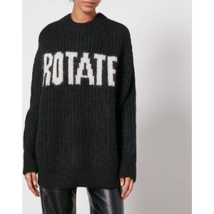 Damestrui ROTATE Birger Christensen oversized gebreide trui in zwart
