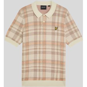 Lyle & Scott - Spring Tartan - Gebreid Poloshirt - Geel