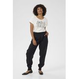 Cream - Broek 'Bellis' - Zwart - Capri Broeken - 7/8 Lengte - Loosefit