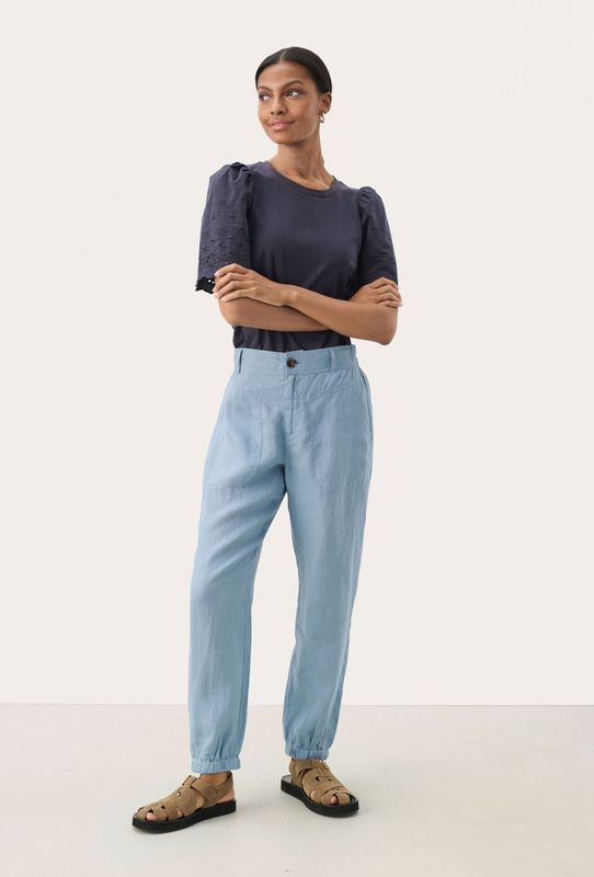 Part Two - Faded Denim - Jeans - Blauw - Wijde Taille - Dames