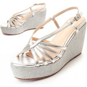 Montevida - Wesparto5 - Sandalen - Zilver - Gevoerde Zool van Natuurlijk Leer