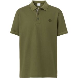 Burberry Branded Circle Logo Olive Polo Shirt - Maat XL