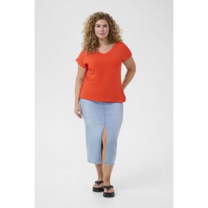 KAFFE - KCjena - T-shirt - Oranjerood