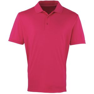 Premier Heren Coolchecker Pique korte mouw Polo T-Shirt (Heet Roze)