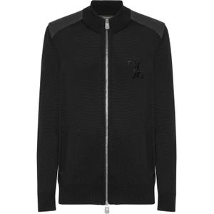 Billionaire - Trainingspak - Zwart - Merinowol en Zijde - Met Lederen Details