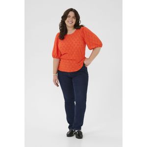 Blouse - Regular Fit - Korte Mouwen - 99% Polyester, 1% Elastaan