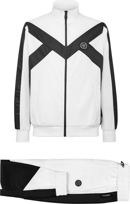 Plein Sport - Jumpsuit - Wit - Katoen-polyester mix