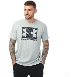 Under Armour Heren Camo T-Shirt met Boxed Logo (Grijs)