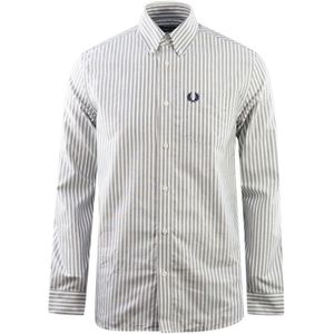 Fred Perry Casual Striped Dark Carbon Oxford Shirt - Maat M