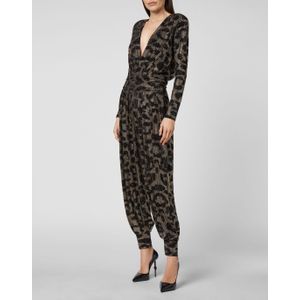 Philipp Plein - Jumpsuit - Bruin - Viscose - Leopard