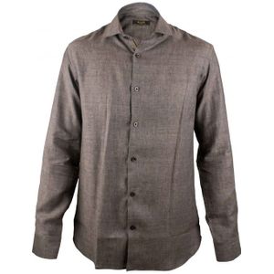 Moorer - Roman YS - Overhemd - Bruin - Slim Fit - Lange Mouwen