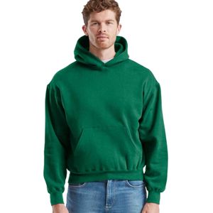 Fruit of the Loom heren superkatoenen katoenen hoodie (College Groen)