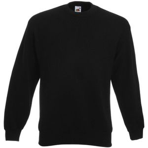 Fruit Of The Loom Unisex Premium 70/30 set-in sweater (Zwart)