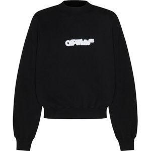 Off-White Blurr Book Over Black Oversized Sweatshirt