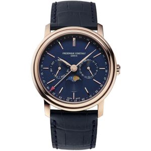 FrÃ©dÃ©rique Constant Classics Index Business Timer Heren Horloge Blauw FC-270N4P4