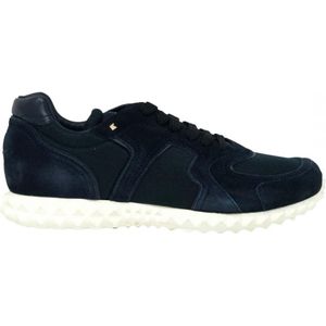 Valentino Garavani Laag Uitgesneden Marineblauwe Suède Sneakers - Maat 42