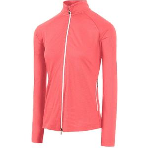 Island Green Dames/Dames jas met reliëf met volledige rits (Koraalroze)