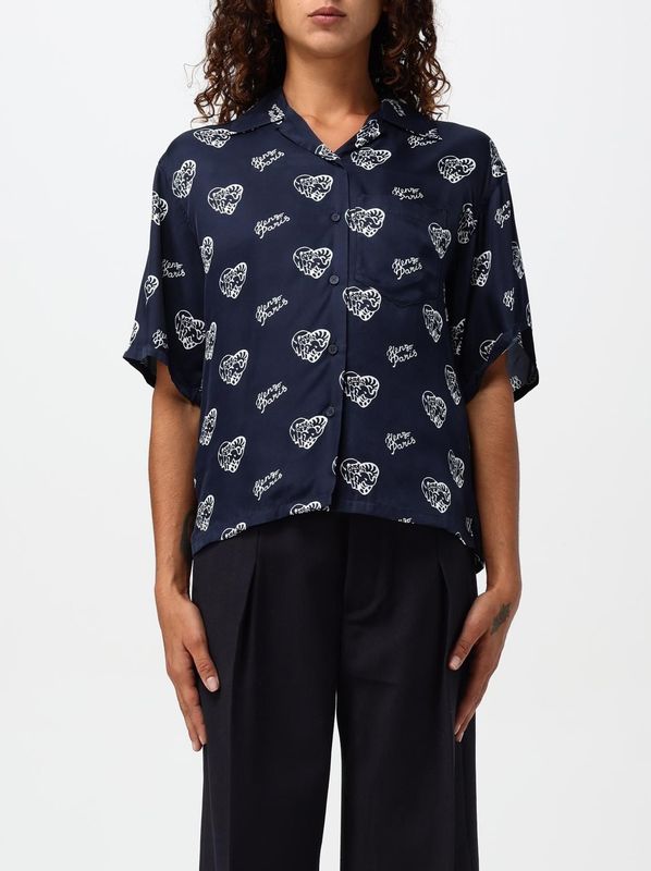 Zijde Hartprint Shirt