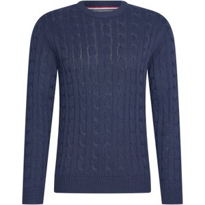 Cappuccino Italia Sweaters Cable Pullover Navy Blauw