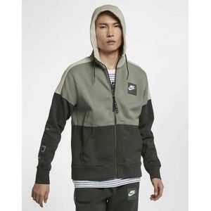 Nike Air Fleece Hoodie Met Volledige Rits Voor Heren Olijfgroen - Maat S