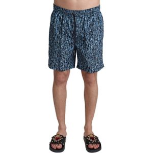 Dolce & Gabbana - Gestreepte Strandkleding Zwembroek - Blauw - Heren - Polyester