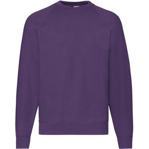 Fruit of the Loom Heren Klassiek Raglan Sweatshirt (Paars)