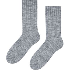 Steven - Heren Alpaca Wol Sokken - 1 Paar Warme Gebreide Boot Sokken voor Winter - Lichtgrijs