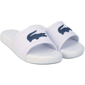 Boy's Lacoste Children L.30 Slide Sandals in White blue