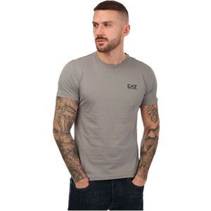 Men's Emporio Armani EA7 Regular Fit Logo Print T-Shirt in Grey