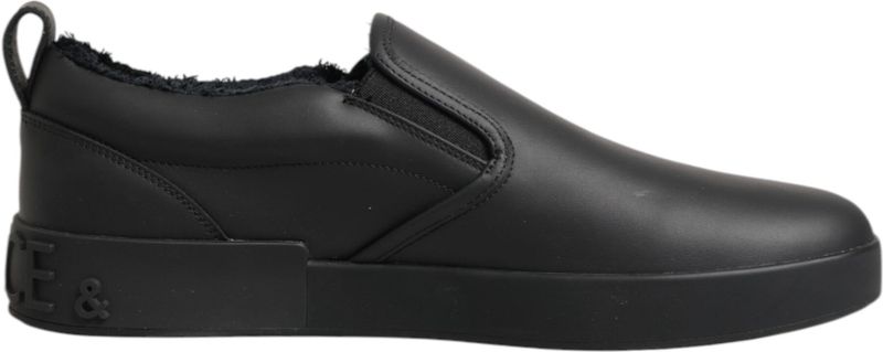 Sneakers - Zwart - Leren Low Top Slip On