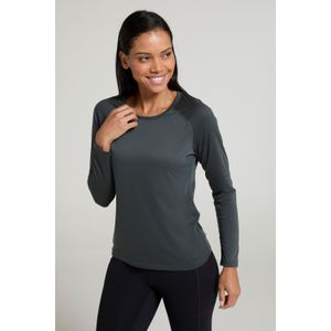 Mountain Warehouse Dames/Dames Quick Dry Top met lange mouwen (Kaki Groen)