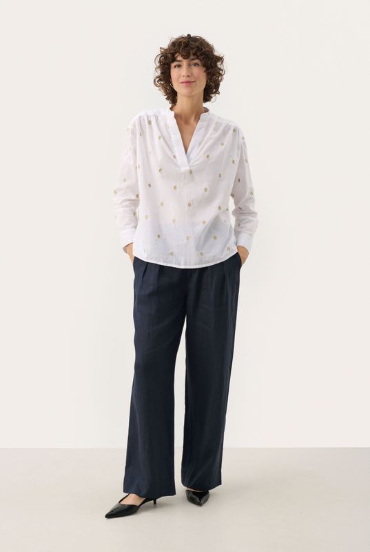 Part Two - Witte Gold Embroidery Natalepw Blouse - Wit - Katoen