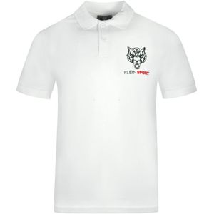 Plein Sport Block Chest Logo wit poloshirt