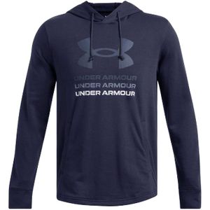 Under Armour Heren Rival Grafisch Badstof Hoodie (Blauw)