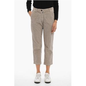 Corduroy broek met 4 zakken in grijs