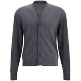 Kaartigan met knoopsluiting V-hals